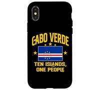 Dieci isole One People Love Cabo Verde Con Bandiera Emblema Custodia per iPhone X/XS