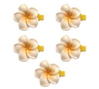 Dieci mollette per capelli a forma di fiore di frangipane, mollette a becco mini. Adatte per le donne e per le giovani spose, ideali per le feste e per la spiaggia.