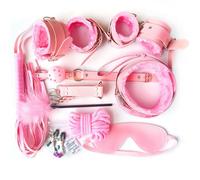 Dieci pezzi Giocattoli di coppia in pelle, dimensioni regolabili, accessori sportivi e da gioco per uomini e donne, colori multipli s11 (Rosa)
