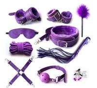 Dieci pezzi Giocattoli di coppia in pelle, dimensioni regolabili, accessori sportivi e da gioco per uomini e donne, colori multipli s11 (Viola)
