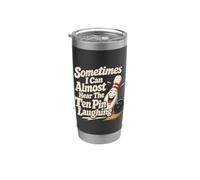 Dieci Pin Ridere Divertente Bowling Umorismo Bicchiere termico in acciaio inox doppia parete