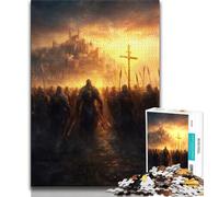 Dieci puzzle medievali di cavalieri angelici per adolescenti, 1000 puzzle, difficili da completare ma divertenti e spiritosi, regalo di compleanno, regali, arte murale (50x75cm)