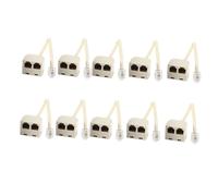 dieci Pz 6P4C RJ11 maschio a doppia femmina connettoreTelepone adattatore cavo