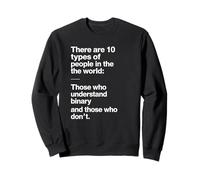 Dieci Tipi di Persone Binario Scherzo Coder Design Felpa