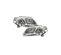 Coppia Set fari fanali anteriori TUNING GOLF V 03-08 neri angel eyes Neon CCFL
