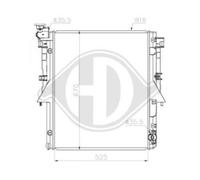 DIEDERICHS Radiatore Motore Alluminio Per Mitsubishi L 200/Triton KJ