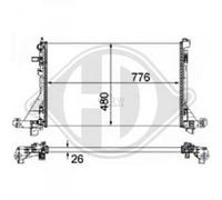 RADIATORE NISSA COMPATIBILE CON RENAULT MASTER III 02/2010