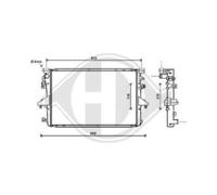 DIEDERICHS Radiatore Motore Alluminio Per VW Transporter V Bus 7HB 7HJ
