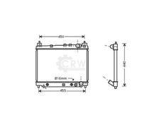 DIEDERICHS Radiatore Radiatore Acqua Motore Per Toyota Yaris _P1_ 8660553