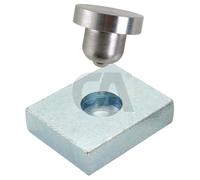 Dieffematic 862T.50 Perno Inferiore con Piastra Zincata - Base Tonda, Diametro 50mm