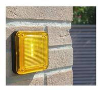 Dieffematic ALF6 Lampeggiatore LED Universale Multitensione 12/24/230V - Da Parete con Lente Gialla per Automazione Cancelli e Garage