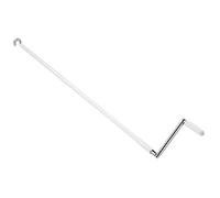 Dieffematic Asta con Gancio e Maniglia Snodata - Asta per Motore Tubolare, Bianca, 1500mm - Compatibile TM45 M / TM58 M