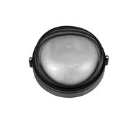 Dieffematic BRAMANTE NOVA LINE P820B Plafoniera da Esterno - Design Moderno, Alluminio e Vetro, Nera, 1xE27 Ø 190mm