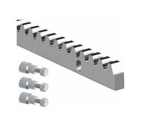 Dieffematic Cremagliera per Cancello Scorrevole - Acciaio Zincato Universale 30x8mm - Modulo M4 con Nottolini a Saldare