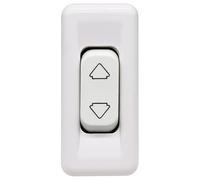 Dieffematic Doppio Pulsante Sali Scendi con Supporto - Interruttore Bianco per Tapparelle e Tende, 7x3x3.5 cm