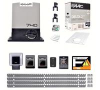 Dieffematic FAAC DELTA 2 740 KIT - Automazione Cancello Scorrevole Elettromeccanica - 4 Metri Cremagliera Metallo - Max 500 Kg