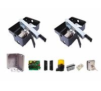 Dieffematic Kit Automazione Cancello Battente Interrato FAAC GENIUS ROLLER - Motori 230V 500Kg per Anta, Completo con Cassette Autoportanti