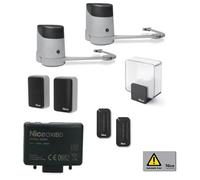 Dieffematic NICE HOPPKCE HOPP 24V Kit Automazione Cancello Battente - per Ante 2,4 m, Montaggio Esterno Bidirezionale