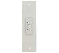 Dieffematic Placca Copri Avvolgitore Motore Tapparella - con Pulsante Sali-Scendi Uomo Presente, Interasse 142 mm, Bianco RAL