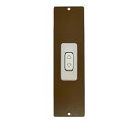 Dieffematic Placca Copri Avvolgitore Motore Tapparella - Pulsante Sali-Scendi Uomo Presente - Interasse 165 mm, Bronzo