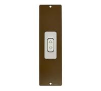 Dieffematic Placca Copri Avvolgitore Motore Tapparella - Pulsante Sali-Scendi Uomo Presente, Interasse 142 mm, Bronzo