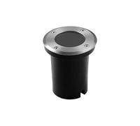 Dieffematic Struttura Incasso Calpestabile Caravaggio - Faretto Segnapasso Esterno GU10 IP65 - Acciaio Vetro Temperato Nero Ø108mm