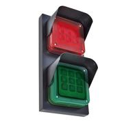 Dieffematic TRAFFIC 2 Semaforo Segnalatore LED Rosso/Verde - Multitensione 12/24Vdc per Automazione Cancelli, Sbarre - Struttura Metallica