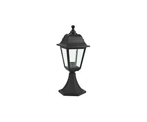 Dieffematic Zeus Nova Line GV405B Lampioncino Esterno - Applique Verticale E27, IP44, Nero, Plastica e Vetro