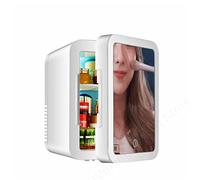 DieffematicBX Frigorifero Piccolo Frigorifero da 4 litri Dispositivo di raffreddamento portatile Mini congelatore Specchio Bellezza per il trucco Dispositivo di raffreddamento del congelatore incorpor