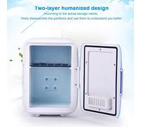 DieffematicBX Frigorifero Piccolo Mini Fridge Cooler And Warmer 4L Car Refrigerator Food Drink Milk Storage Fridge for Car Travel Camping