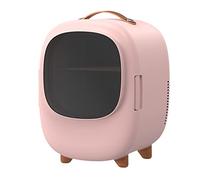 DieffematicBX Frigorifero Piccolo Mini small refrigerator household cosmetics heating and cooling dual-use refrigerator car home dual-use student dormitory portable (Color : Pink)