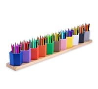 Diegimr Portamatite Colorate in Legno, Organizzatore di Pastelli Montessori con 11 Scomparti Mobili Porta Penne Organizer Creativo per Pennarelli per Scrivania Bambini Ufficio Casa Scuola