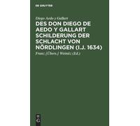 Diego Aedo y Ga Des Don Diego de Aedo y Gallart Schilderung d (Copertina rigida)