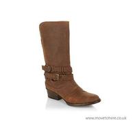 Diego di lucca " ;Marshall" ; Multi-Strap Stivale IN Pelle. Cognac. 5.5