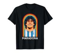 Diego Maradona Retro Anni Ottanta Arcobaleno La Mano de Dios Maglietta