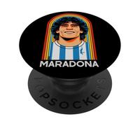 Diego Maradona Retro anni Ottanta Arcobaleno La Mano de Dios PopSockets PopGrip Adesivo
