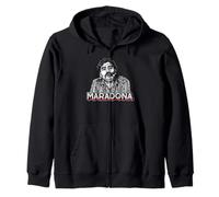 Diego Maradona Vintage Sigaro Retro Calcio Icona Felpa con Cappuccio