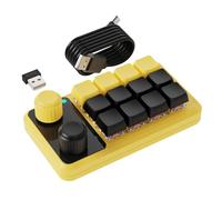 DIEKE 12 Tasti Macro Meccanici Pad Con RGBs Illuminazioni Twin Rotarys Manopole Per Il Gioco E La Produttività Macros Pad Programmabile