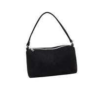 DIEKE Borsa a tracolla alla moda con cilindro casual in pelle PU elegante tinta unita borsa a tracolla per varie occasioni uso quotidiano, Nero , One Size