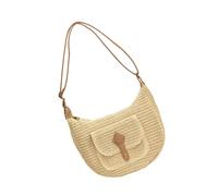 DIEKE Borsa a tracolla da donna in tessuto da spiaggia borsa di paglia per tutti i giorni All-matching Crossbody Shopping Incontri per vacanze Donne Tracolla intrecciata a tracolla quotidiana in