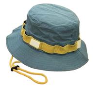 DIEKE Cappello da pescatore antivento regolabile a tesa larga da esterno con schermatura solare da viaggio essenziale per spiaggia campeggio cappello da sole pieghevole traspirante per esterni, Blu