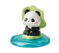 DIEKE Cartoon Panda Figurine Phone Stand Fondo Piatto Scrivania Ornamento Resine Scultura Animale Tablet Stand Staffa Decorazione Panda Figurine Desk Phone Holder