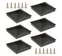 DIEKE Copertura di base per recinzione a forma di piramide resistente all'acqua per esterni per base in legno da 8,9 cm, semplice da installare, resistente al sole