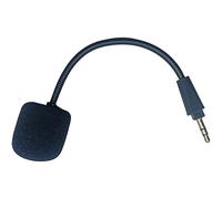 DIEKE Microfono di ricambio per cuffie da gioco con spina da 3,5 mm con cancellazione del rumore, manicotto in spugna nera