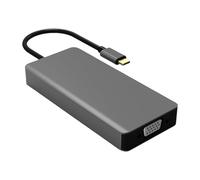 DIEKE Multiports USB C Hub USB C Adattatore Tipo C a Video VGA Adattatore USB3.1 a Video+VGA Convertitori per il trasferimento dei dati