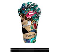 DIEKE Parafango universale per bicicletta, impermeabile, rimovibile, per bici da strada, anteriore e posteriore, pneumatico montagna =