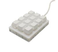 DIEKE Tastiera personalizzabile di chiave ergonomica della tastiera 12 con i controlli dedicati dei media per la tastiera personalizzabile semplificata del flusso di lavoro