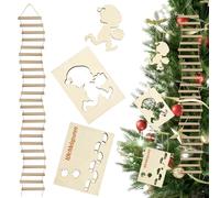 DIELIANHUA Stencil Gnomi Natalizi, Stencil per Impronte di Gnomi, Stencil per Gnomo, Contiene Impronte di Gnomi, Stencil Gnomi E Scala di Corda, Ideale per Porte E Finestre di Impronte Elfo Natale