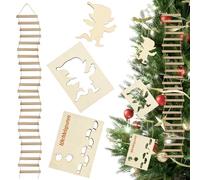 DIELIANHUA Stencil Gnomi Natalizi, Stencil per Impronte di Gnomi, Stencil per Gnomo, Contiene Impronte di Gnomi, Stencil Gnomi E Scala di Corda, Ideale per Porte E Finestre di Impronte Elfo Natale