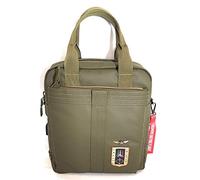 dielle manifatture srl Aeronautica Militare Linea Frecce Borsa Messenger a Tracolla zainabile in Tessuto Tecnico gommato Verde AM-344 33x29x12 cm